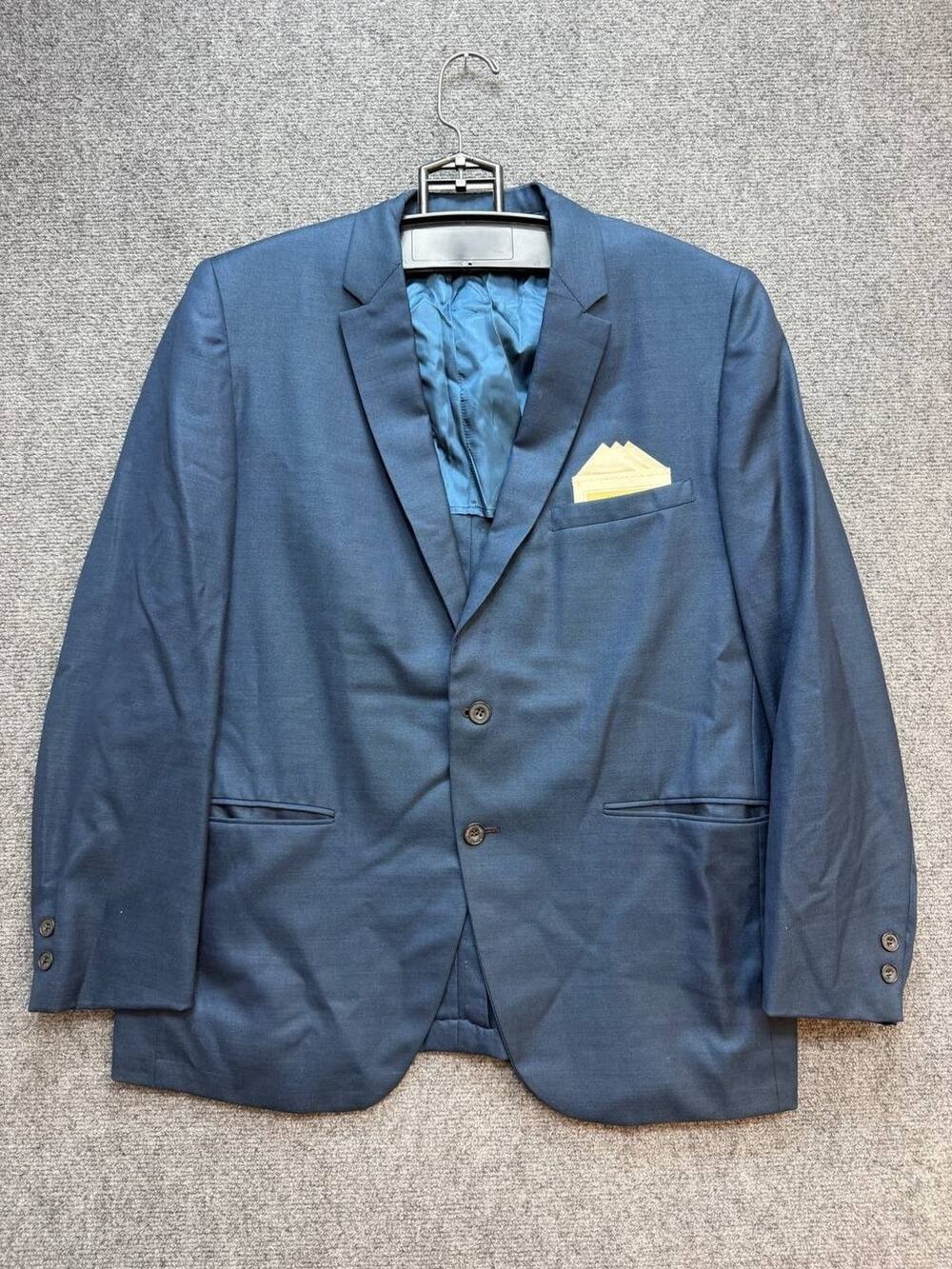 Vintage Diplomat Clothes Blue Blazer Sport Coat Men's L 2 Button USA